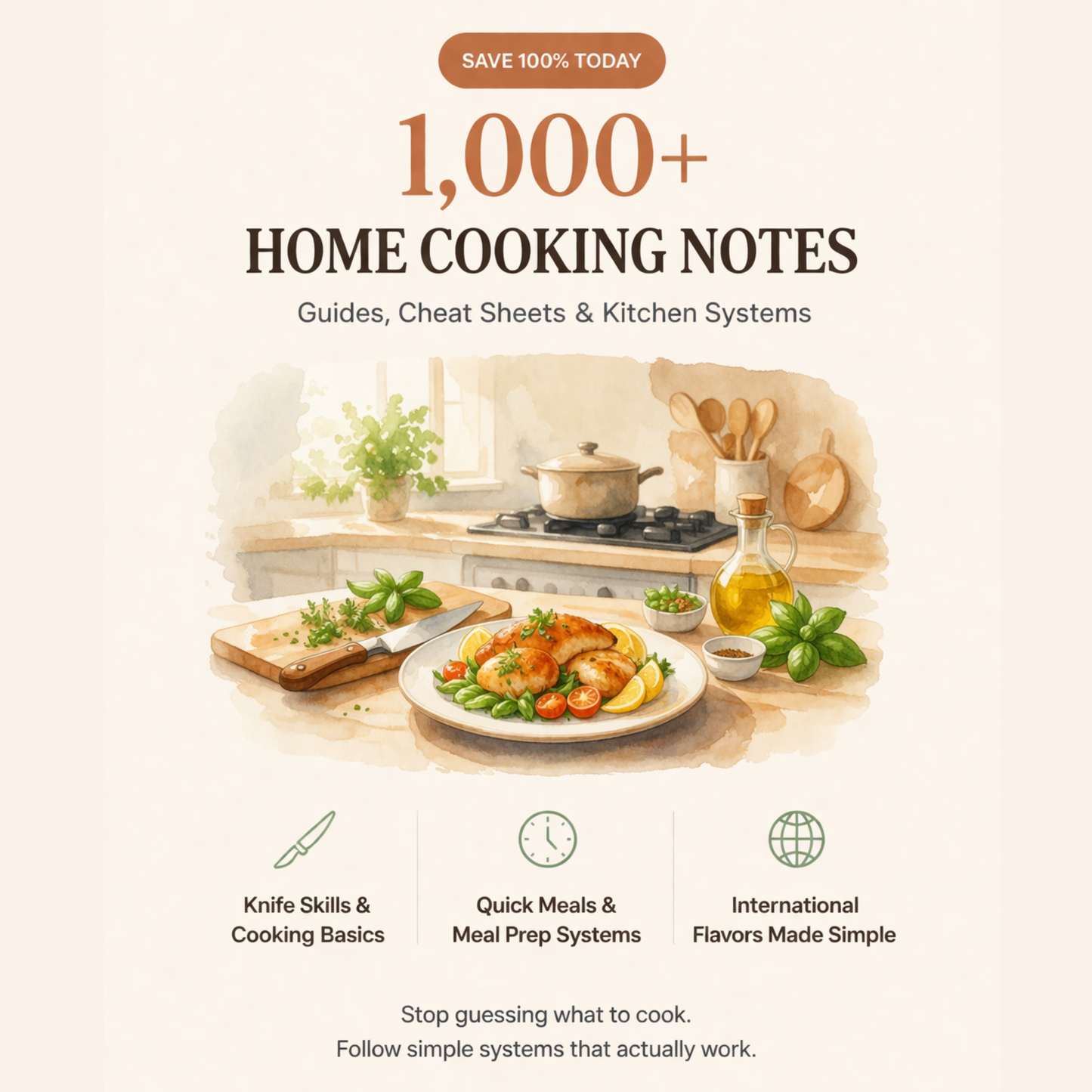 1,000+ Home Cooking Notes & Recipe Guides