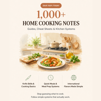 1,000+ Home Cooking Notes & Recipe Guides