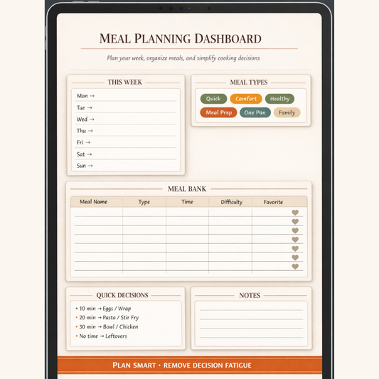 Meal Prep & Batch Cooking Dashboard